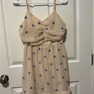 Endless Rose Cream and Blue Floral Dress